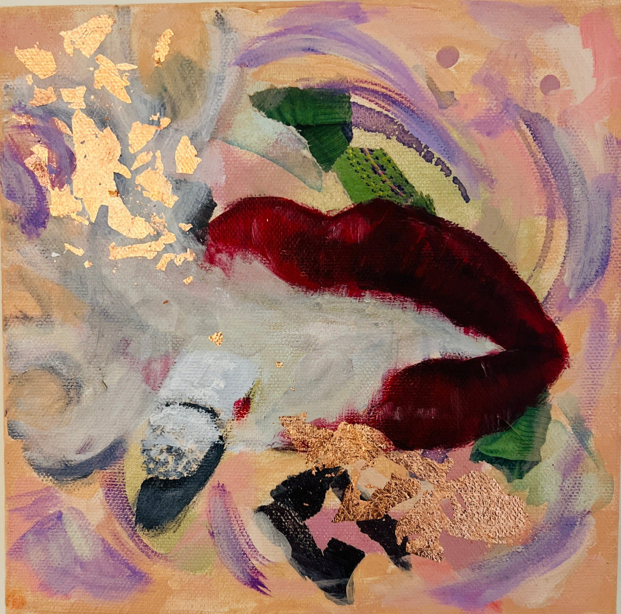 Fine Art mixed media painting Modern wall home decore Maliheh Yousefi
