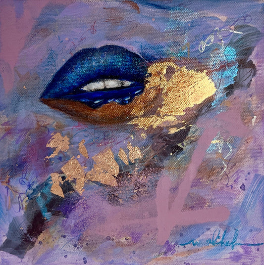 Fine Art mixed media painting Modern wall home decore  on canvas Maliheh Yousefi