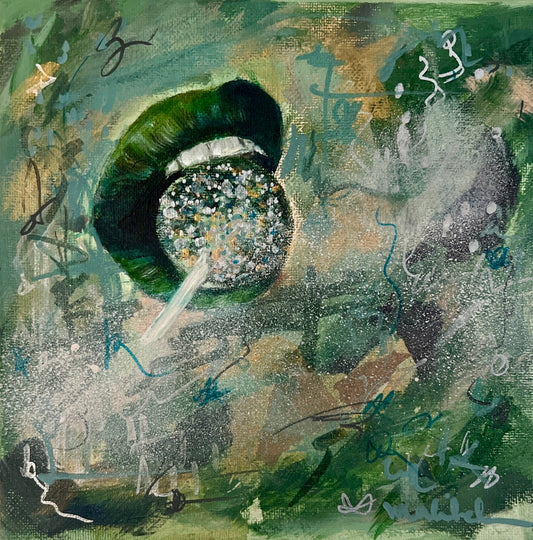 Fine Art mixed media painting Modern wall home decore on canvas Maliheh Yousefi