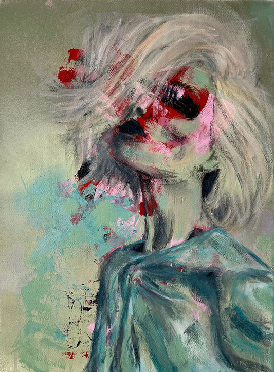 Fine Art mixed media painting Modern wall home decore Maliheh Yousefi